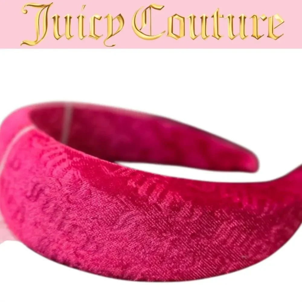 Juicy Couture Juicy Signature Logo Logo Velour‎ Headband